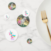 ユニコーン初誕生日ピンクと紫の写真 コンフェッティ (グループ)