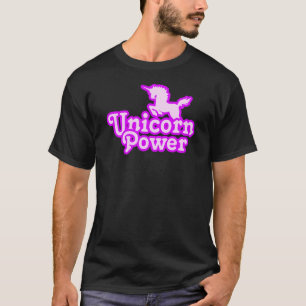 ユニコーン力の人の基本的な暗いTシャツ Tシャツ