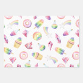 ユニコーン包装紙フラットシートセット3 ラッピングペーパーシート (正面2)