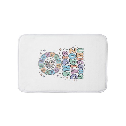 ユニコーン十二星座かわいいベクターデザイン_1 バスマット (正面)