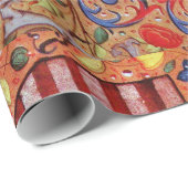 ユニコーン及びアンティークフローラモチーフ ラッピングペーパー (ロールコーナー)