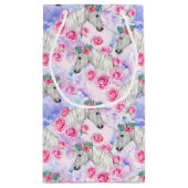 ユニコーン及びバラパターン スモールペーパーバッグ (裏面)