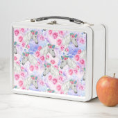 ユニコーン及びバラパターン メタルランチボックス (インサイチュ)