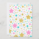 ユニコーン及び恐竜誕生日招待状兄弟姉妹 招待状 (裏面)