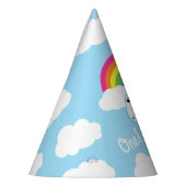ユニコーン及び虹のかわいい第1誕生会のテーマ パーティーハット (左)