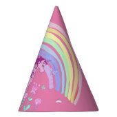 ユニコーン及び虹の誕生会のパーティーの帽子 パーティーハット (右)