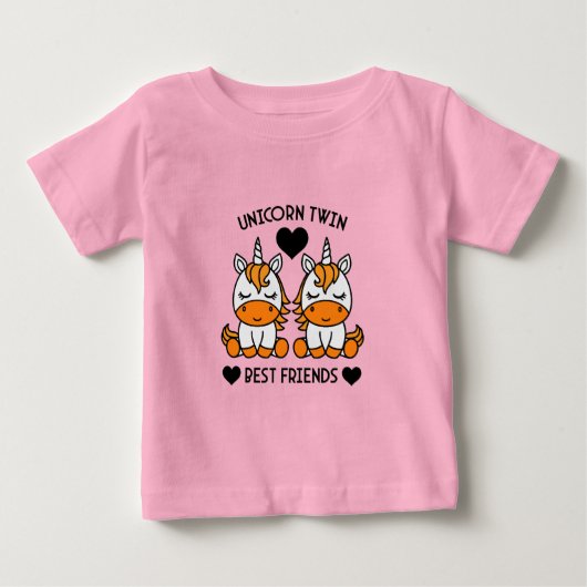 ユニコーン双子の姉妹 ベビーTシャツ (正面)