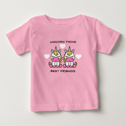 ユニコーン双子の姉妹 ベビーTシャツ (正面)