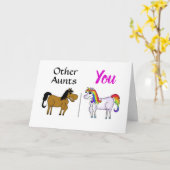 ユニコーン叔母誕生日 カード (黄色い花)