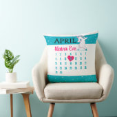 ユニコーン名カレンダー誕生日装飾用クッション クッション (椅子)