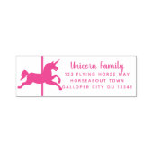 ユニコーン回転木馬ホースキュート差出人住所 セルフインキングスタンプ (デザイン)