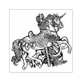 ユニコーン回転木馬馬 ラバースタンプ (インプリント)