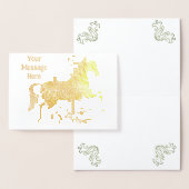 ユニコーン回転木馬馬 箔カード (ディスプレー)