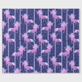 ユニコーン回転木馬 – 夜 ラッピングペーパー (フラット)