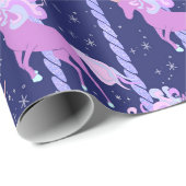 ユニコーン回転木馬 – 夜 ラッピングペーパー (ロールコーナー)