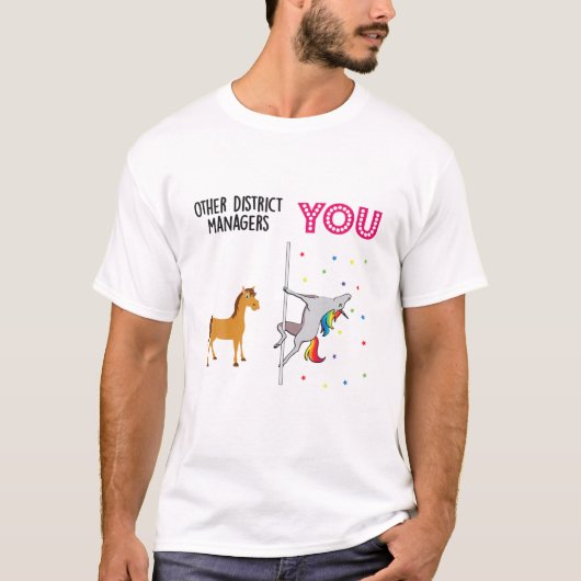 ユニコーン地方管おもしろい理官 Tシャツ (正面)