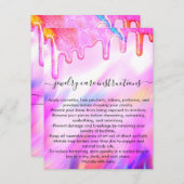 ユニコーン型ホログラフィックグリッタードリップジュエリー気にカード ノートカード (正面/裏面)