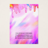 ユニコーン型ホログラフィックグリッタードリップスイヤリングディスプレイ (裏面)