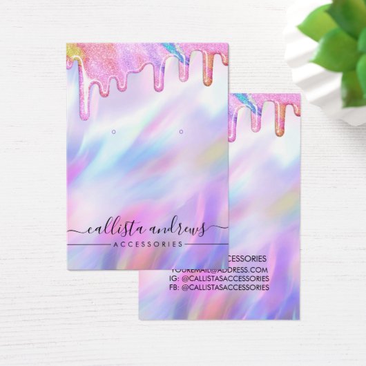 ユニコーン型ホログラフィックグリッタードリップスイヤリングディスプレイ (デスク)