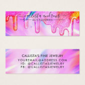 ユニコーン型ホログラフィックグリッタードリップスイヤリングディスプレイ (正面&裏面)