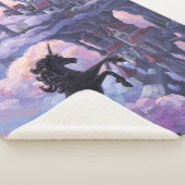 ユニコーン城の絵画アート シェルパブランケット (3/4)