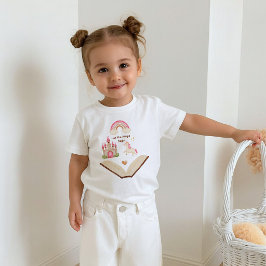 ユニコーン城の虹の少女シャツ | おとぎ話 ベビーTシャツ