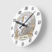 ユニコーン城時計 ラウンド壁時計 (傾斜)