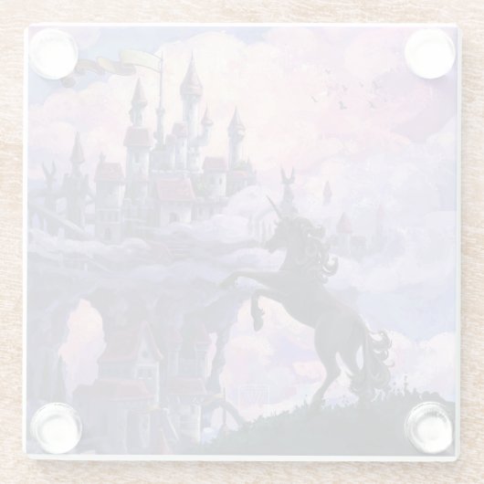 ユニコーン城芸術 ガラスコースター (裏面)