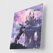 ユニコーン城 スクエア壁時計 (傾斜)