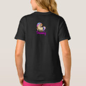 ユニコーン夢かわいらし見の虹の子供シャツ Tシャツ (裏面)