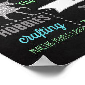 ユニコーン大人の誕生日チョークボードケーキ粉 ポスター (角)