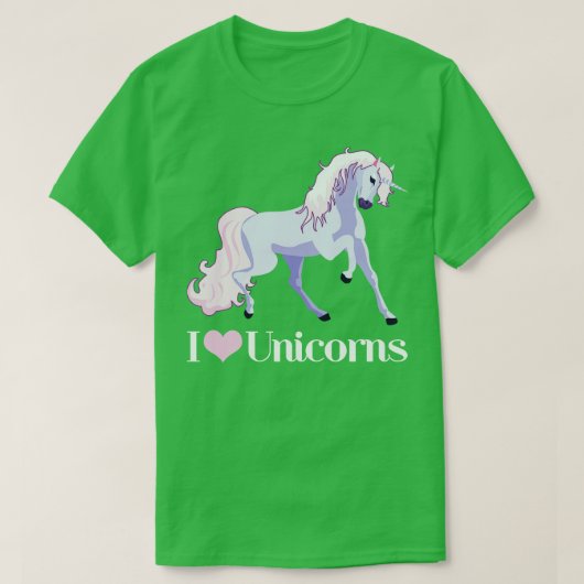 ユニコーン大好き Tシャツ (デザイン正面)