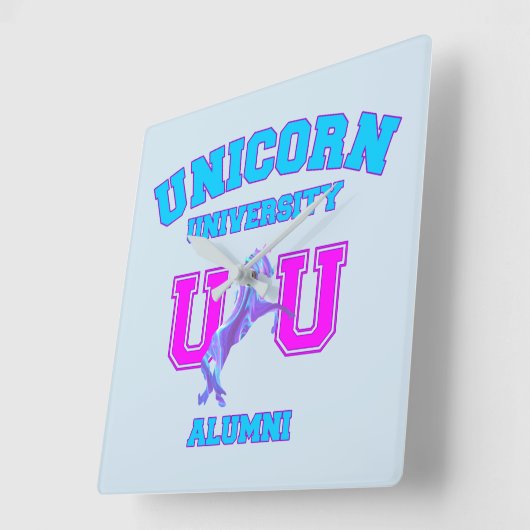 ユニコーン大学 スクエア壁時計 (傾斜)