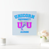 ユニコーン大学 スクエア壁時計 (ホーム)