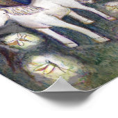 ユニコーン妖精に魅了された森のポスターアートプリント ポスター (角)