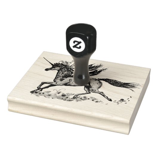 ユニコーン妖精ペガソスペガコーン植物フラワーホース ラバースタンプ (スタンプ)