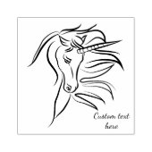 ユニコーン威厳のあるヘッドゴム印 ラバースタンプ (インプリント)