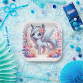 ユニコーン威厳のある赤ちゃんシャワー ペーパープレート (パーティー)