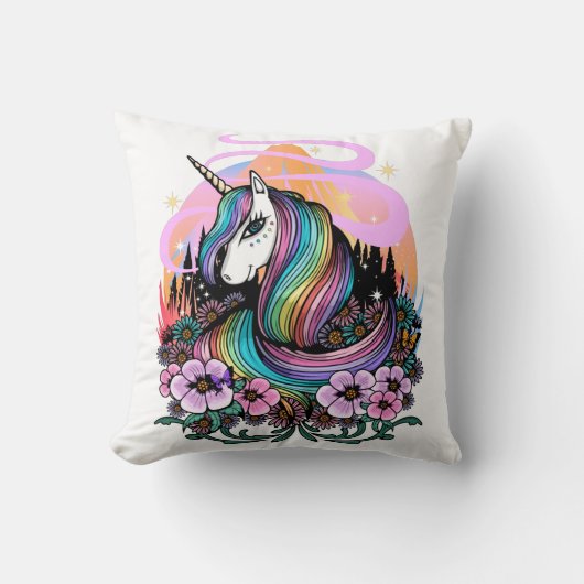 ユニコーン威厳のある クッション (正面)