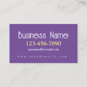 ユニコーン威厳のある 名刺 (裏面)