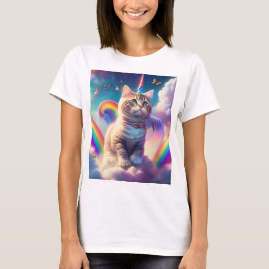 ユニコーン子猫 Tシャツ (正面)