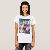 ユニコーン子猫 Tシャツ (正面フル)