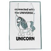 ユニコーン宇宙に接続されたユニコーン ミディアムペーパーバッグ (正面)