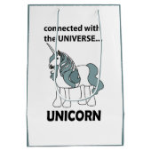 ユニコーン宇宙に接続されたユニコーン ミディアムペーパーバッグ (裏面)