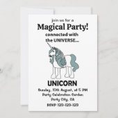ユニコーン宇宙に接続されたユニコーン 招待状 (正面)