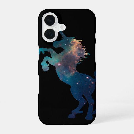 ユニコーン宇宙パターン iPhone 16ケース (裏面)