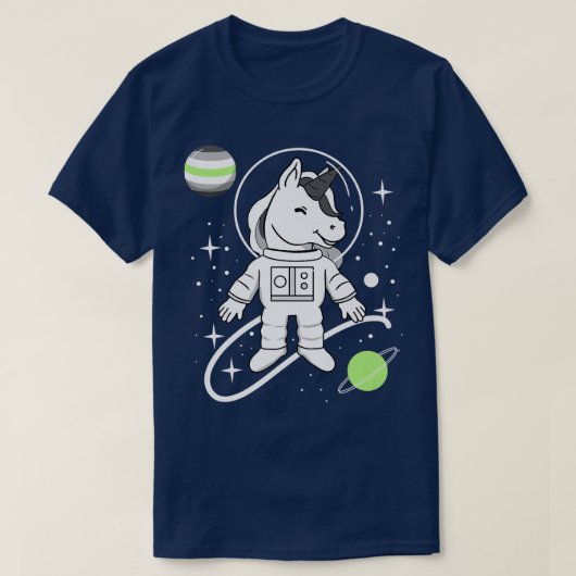ユニコーン宇宙飛行士プライド Tシャツ (デザイン正面)