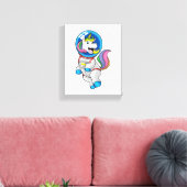 ユニコーン宇宙飛行士宇宙 キャンバスプリント (インサイチュ (リビング))