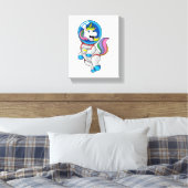 ユニコーン宇宙飛行士宇宙 キャンバスプリント (インサイチュ (寝室))