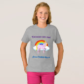 ユニコーン実在は女子のラッフルシャツ Tシャツ (正面フル)